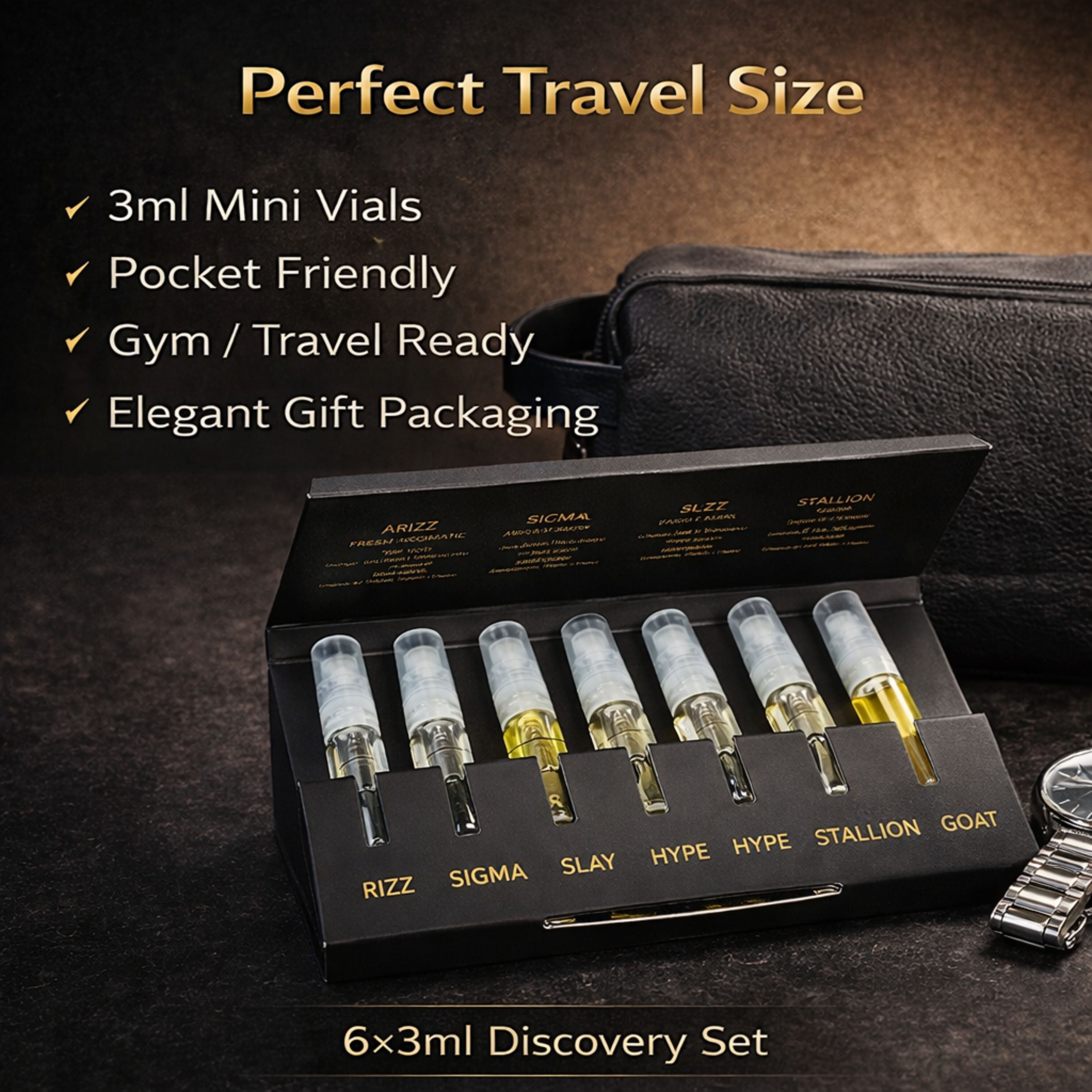 ARIAZ Discovery Layering Set — For Him | Advanced Oil-Based Perfume Set | 6×3ml