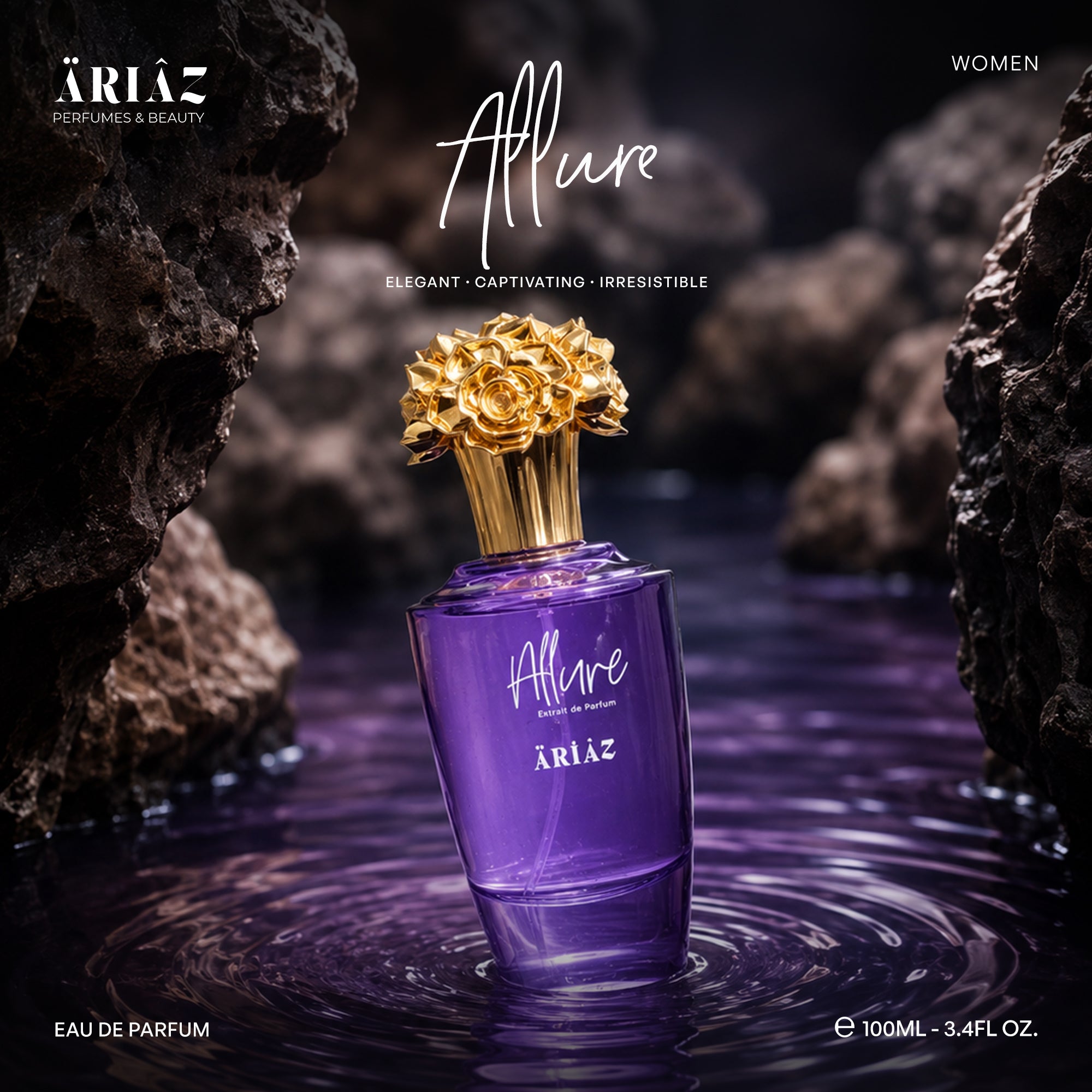 ALLURE by ARIAZ 3.4oz/100ml Extrait De Parfum for Her – Sweet Fruity F